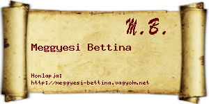 Meggyesi Bettina névjegykártya